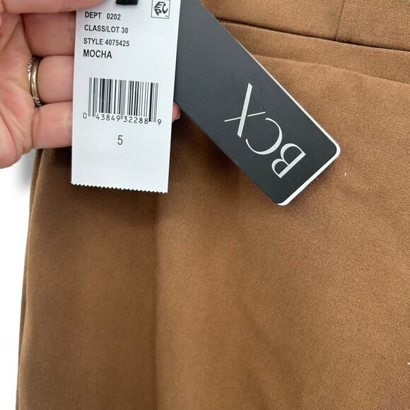 NWT BCX Brown Pants Size 5 Straight Leg Trousers Dress Pants Office Work Wear - Picture 6 of 7
